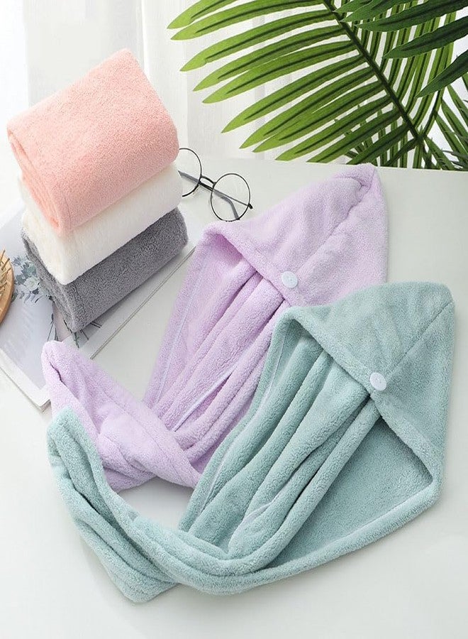 dhruheer Fast Drying Hair Turban Soft Hair Towel Wrap || Ultra Absorbent Hair Wrap Towels for Women Wet Hair, Curly, Longer, Thicker Hair || Dry Shower Cap (Multicolor) (1) - Image 5