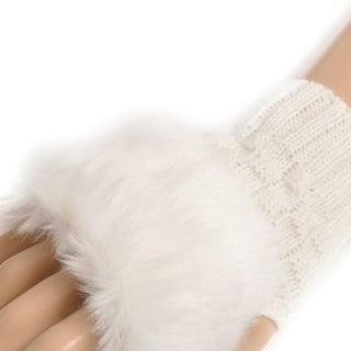 T001 autumn and winter Korean version of imitation rabbit fur gloves wool knitted warm half finger gloves manufacturers wholesale White - pzsku/ZB9C1361E096B905F18BAZ/45/1746199245/94c4d96f-5d53-4805-b617-ef4d5d509027