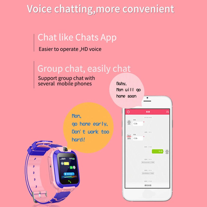 Kids Smartwatch: 14.1mm Ultra Thin Waterproof Watch - Precise Real Time Positioning, Two Way Clear Communication for Children Outdoor Daily Safety - Image 1