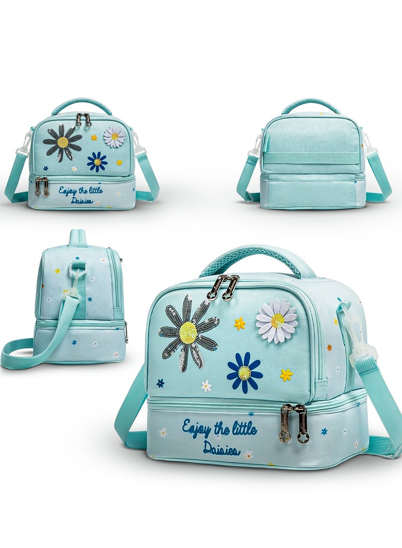 BAYBEE Premium Insulated Lunch Bag for Kids, Lightweight Kids Lunch Bag for School with Bottle Holder & Carry Handle | Travel Lunch Bag for Toddlers Childrens for Age 3+ Years - Image 1