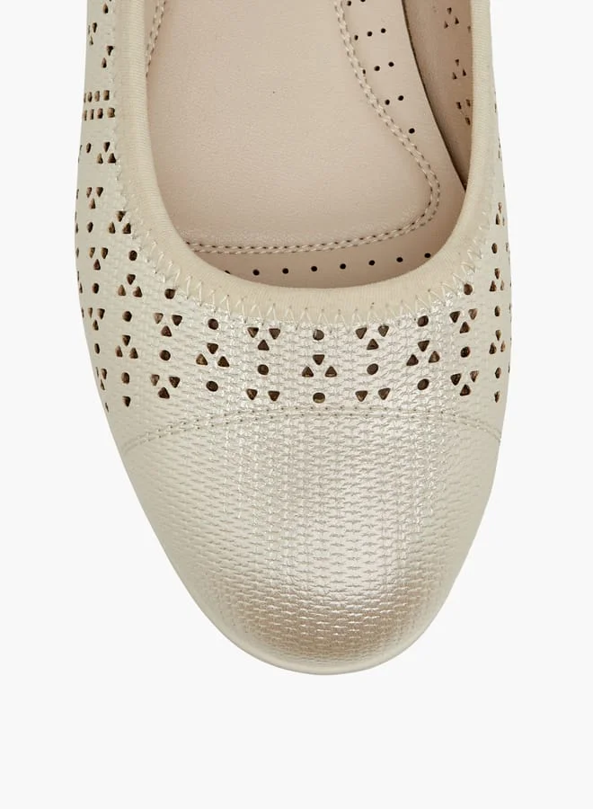 Le Confort Women Laser Cut Detail Slip-On Ballerina Shoes