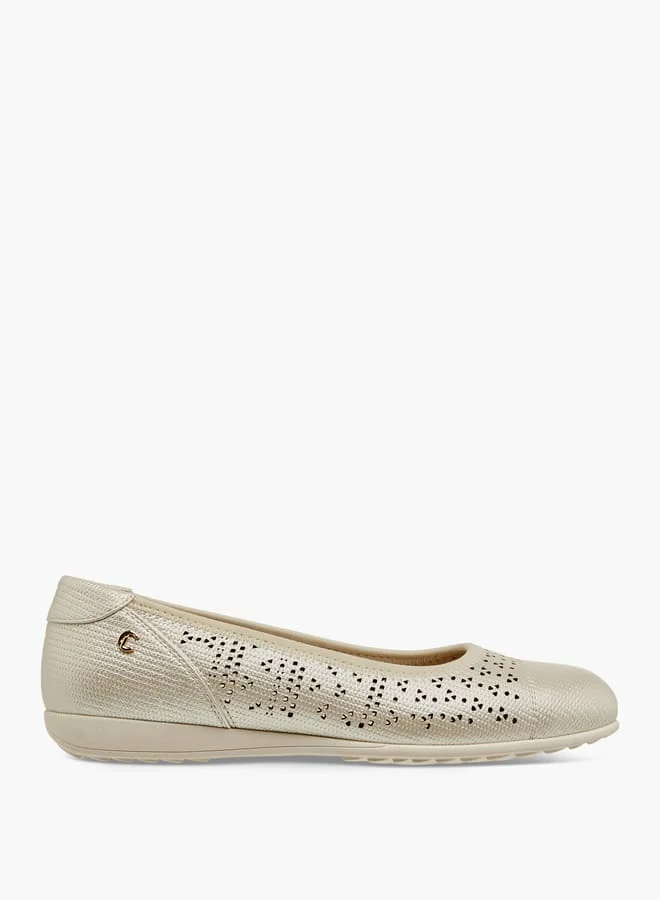 Le Confort Women Laser Cut Detail Slip-On Ballerina Shoes