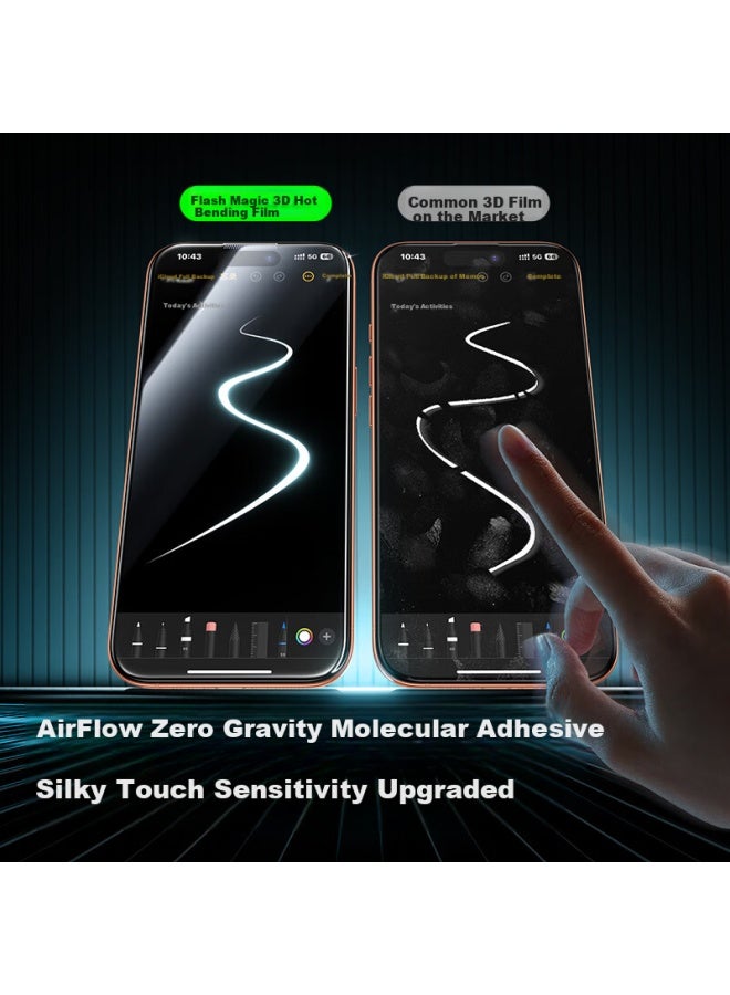 SmartDevil Shanmo [3d Hot-bending Corning Film | 0.18mm Ultra-thin] Tempered Glass Screen Protector For Iphone 17 Pro Max, Original Feel Anti-dust High Definition Film - Image 5