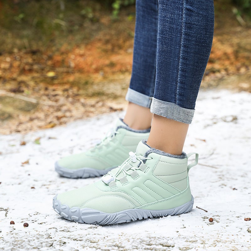 Winter Outdoor Waterproof Cotton Shoes Fleece-Lined Thickeneded Warm Men''s Hiking Snow Boots Non-Slip Wear-Resistant Mid-Calf Men''s Cotton Boots - Image 5