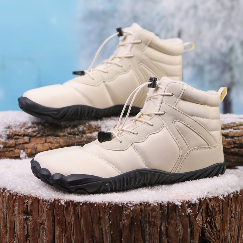Winter Outdoor Waterproof Cotton Shoes Fleece-Lined Thickeneded Warm Men''s Hiking Snow Boots Non-Slip Wear-Resistant Mid-Calf Men''s Cotton Boots - Image 1