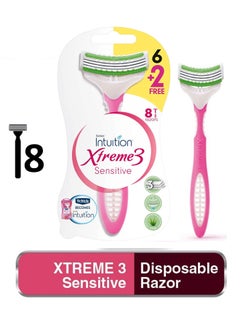 Intuition Xtreme 3 Disposable Flexible Triple Blade Razor for Women, 8 Razors - pzsku/ZB9C15358F7DE0B4317DAZ/45/_/1716470557/1cd0013e-4fd1-448c-ba7b-98d761f35c45