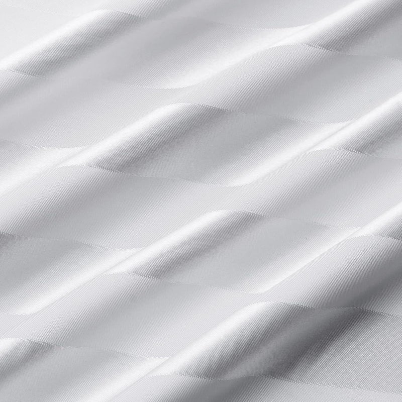 P Pothuiny 5 Pieces Satin Striped Duvet Cover King Size Set - Luxury Silky Like Ivory White Stripe Bedding With Zipper Closure, 1 Cover + 4 Pillow Cases (No Comforter) - Image 5