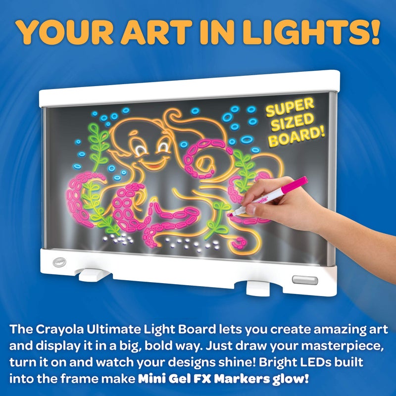 Crayola Ultimate Light Board - White, Kids Drawing Tablet, LED Drawing Board for Kids, Art Projector, Gift for Boys & Girls, Toys for Kids, 6+ - Image 4