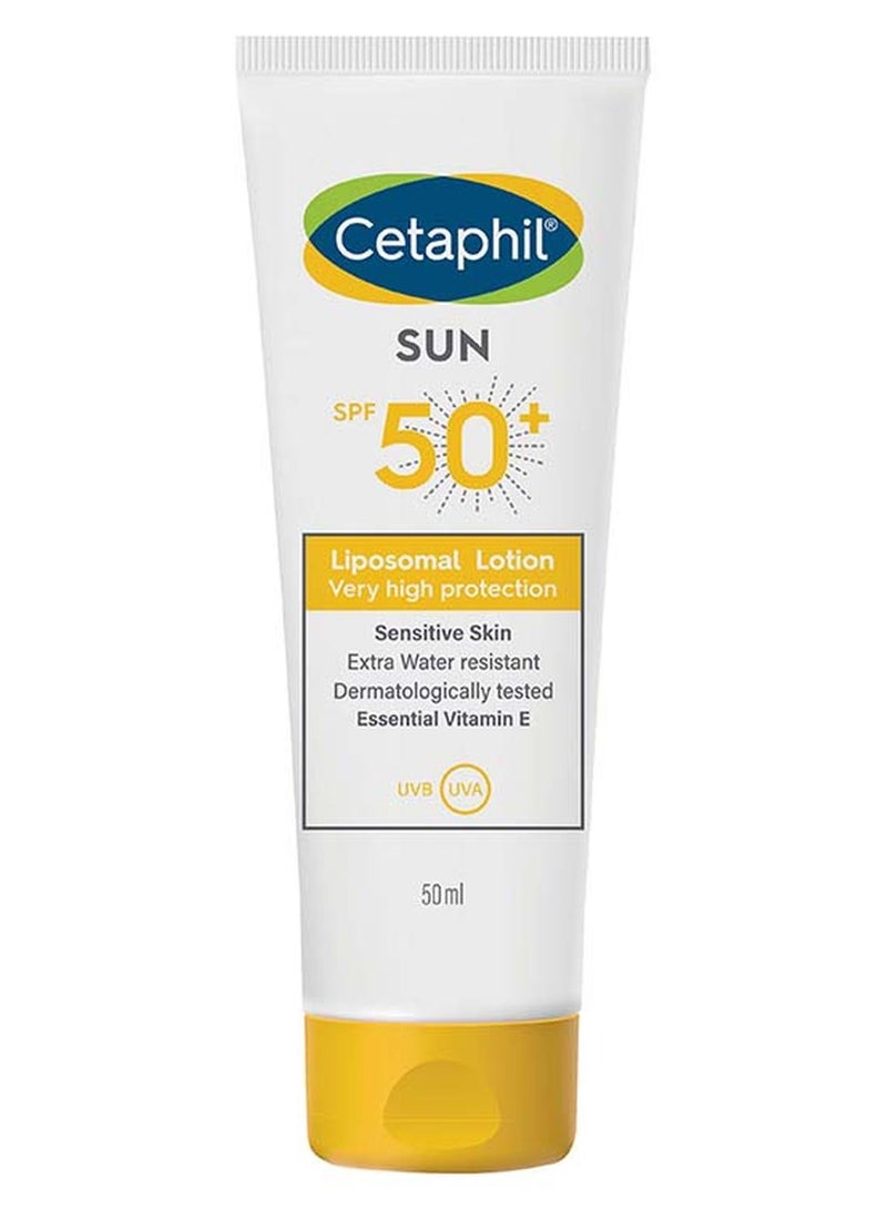Cetaphil Gentle Skin Cleanser, Face And Body Wash For Dry To Normal, Sensitive Skin, Unscented clear 236ml & Sun Liposomal Lotion Spf 50+, Face And Body Moisturizer Sunscreen For Sensitive Skin, Very High Protection And Extra Water Resistant. Contains Essential Vitamin E And Aloe Vera, Unscented 50ml Bundle - Image 3