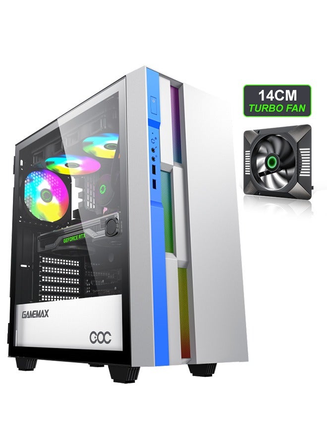 Gamemax Brufen C3 Wb White Steel Tempered Glass Atx Mid Tower Gaming Case - Image 1