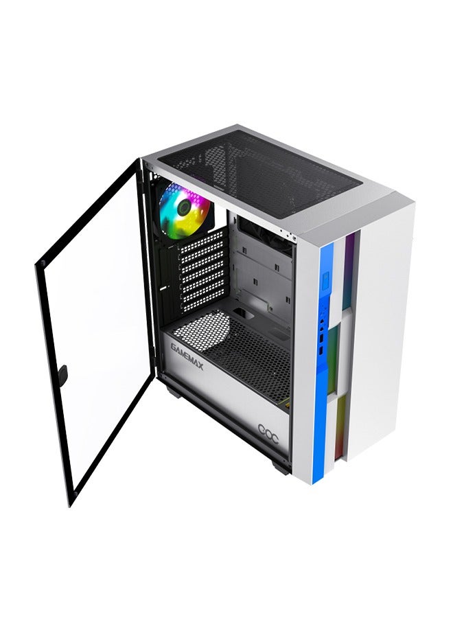 Gamemax Brufen C3 Wb White Steel Tempered Glass Atx Mid Tower Gaming Case - Image 5