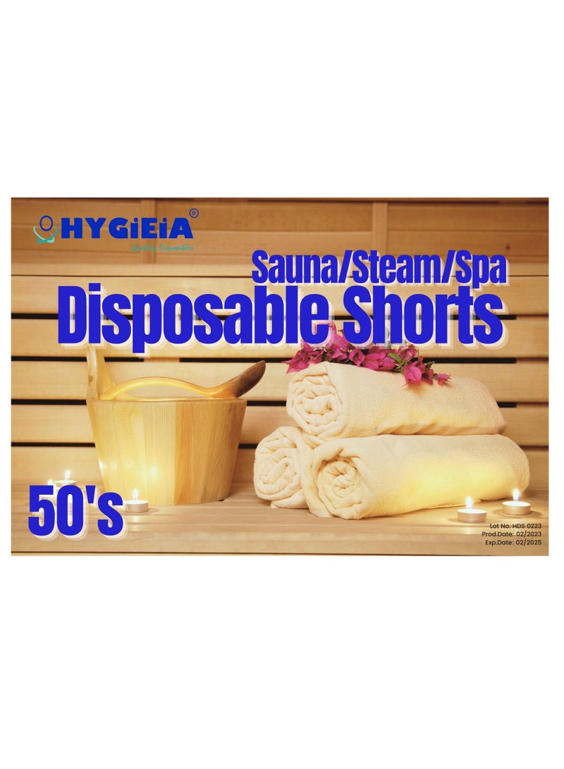 Hygieia Blue Sauna Shorts Non-woven, (50 pcs Bundle)  - Image 2