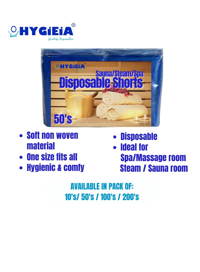 Hygieia Blue Sauna Shorts Non-woven, (50 pcs Bundle)  - Image 4