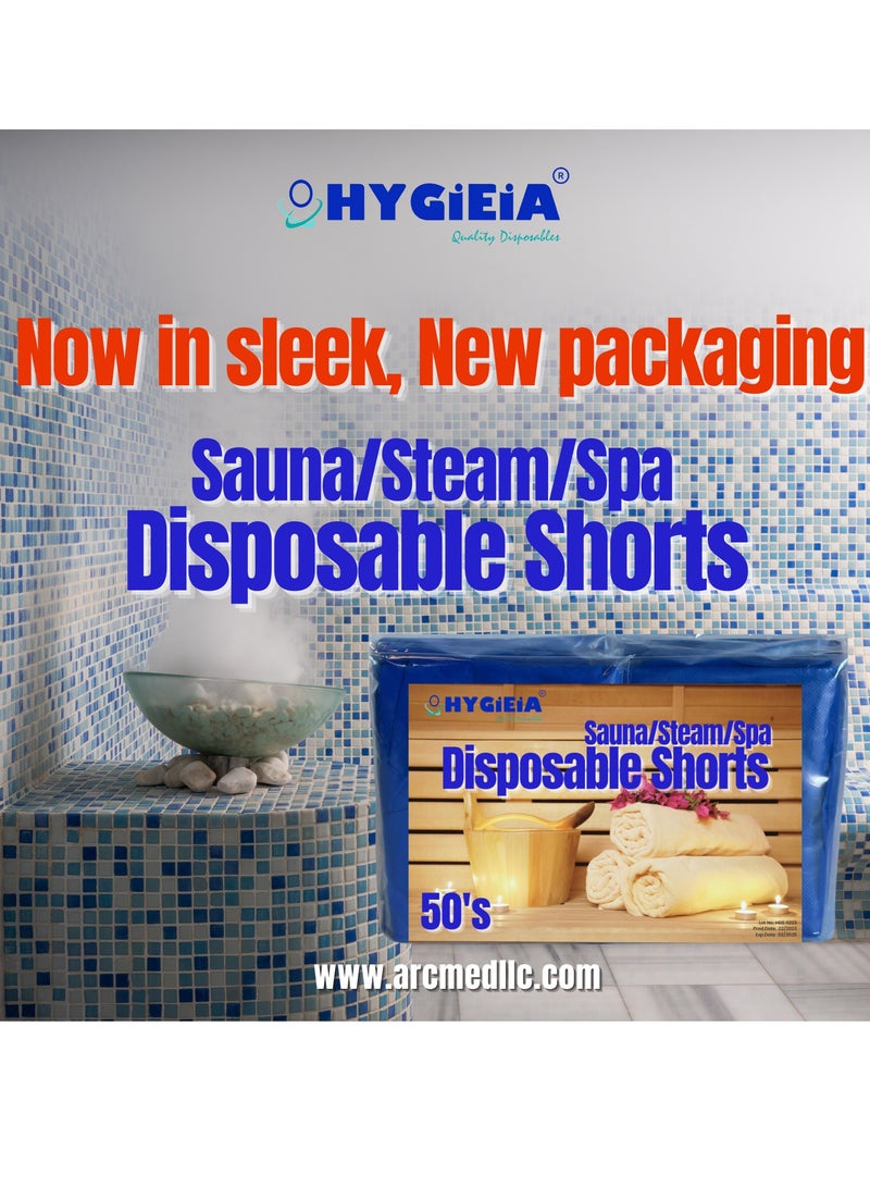 Hygieia Blue Sauna Shorts Non-woven, (50 pcs Bundle)  - Image 5