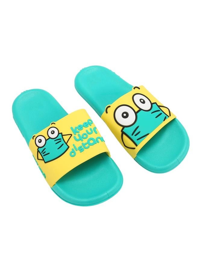 Slippers for Women PVC Anti Slip Soft Breathable Cute Shower Shoes Bathroom Sandals for Indoor Home Beach Green 38/39 - Image 3