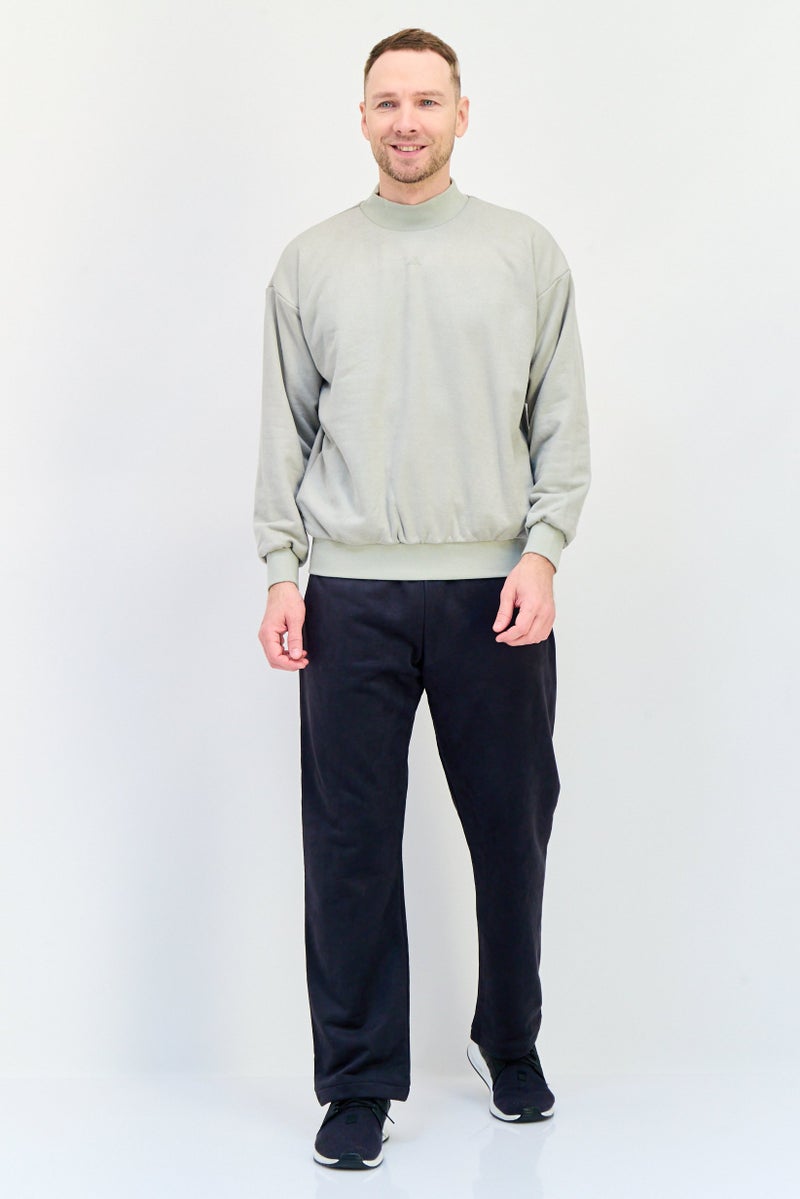 Adidas Men Sportswear Fit Long Sleeve Basketball Sweatshirt, Light Grey  - Image 4