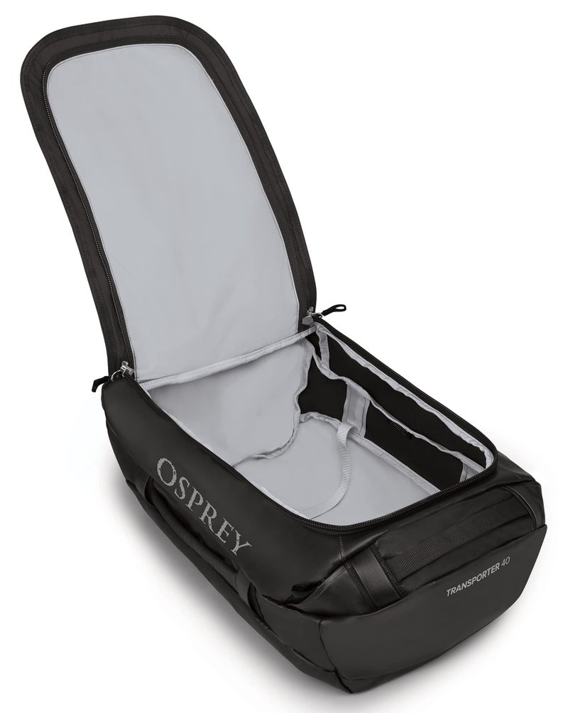 Osprey Transporter 40L Travel Duffel Bag, Black - Image 4