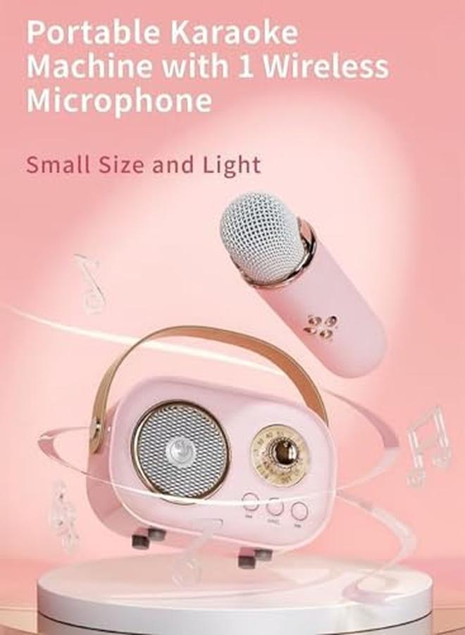 Karaoke Portable Wireless Bluetooth Speakers With Microphone One Click Original Vocal Elimination Auto Connection At Startup For Family Gatherings And Entertainment