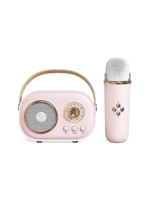 Karaoke Portable Wireless Bluetooth Speakers With Microphone One Click Original Vocal Elimination Auto Connection At Startup For Family Gatherings And Entertainment