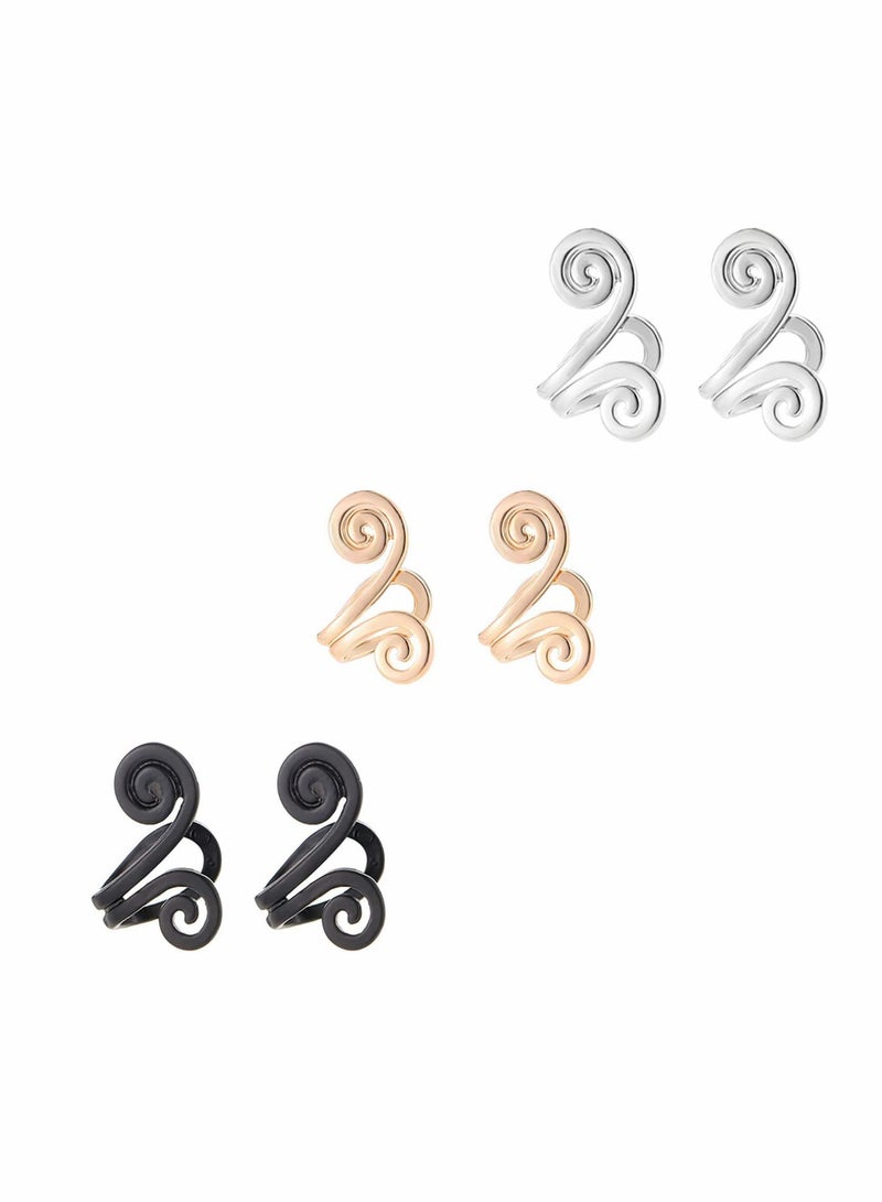 Y&D Zunis Acupressure Slimming Earrings, Non Piercing Ear Cuff Clip for Women, Weight Loss Earrings.3 Pairs - Image 1
