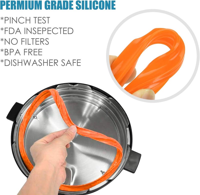 STYDDI 4 Pack 6qt Silicone Sealing Ring for Instant Pot, Replacement Seal Gasket for Instant Pot 6 Quart Model, Fits Duo 6 Quart, Lux 6 Quart, Duo Plus 6 Quart, Ultra 6 Quart, Nova 6 Quart - Image 4