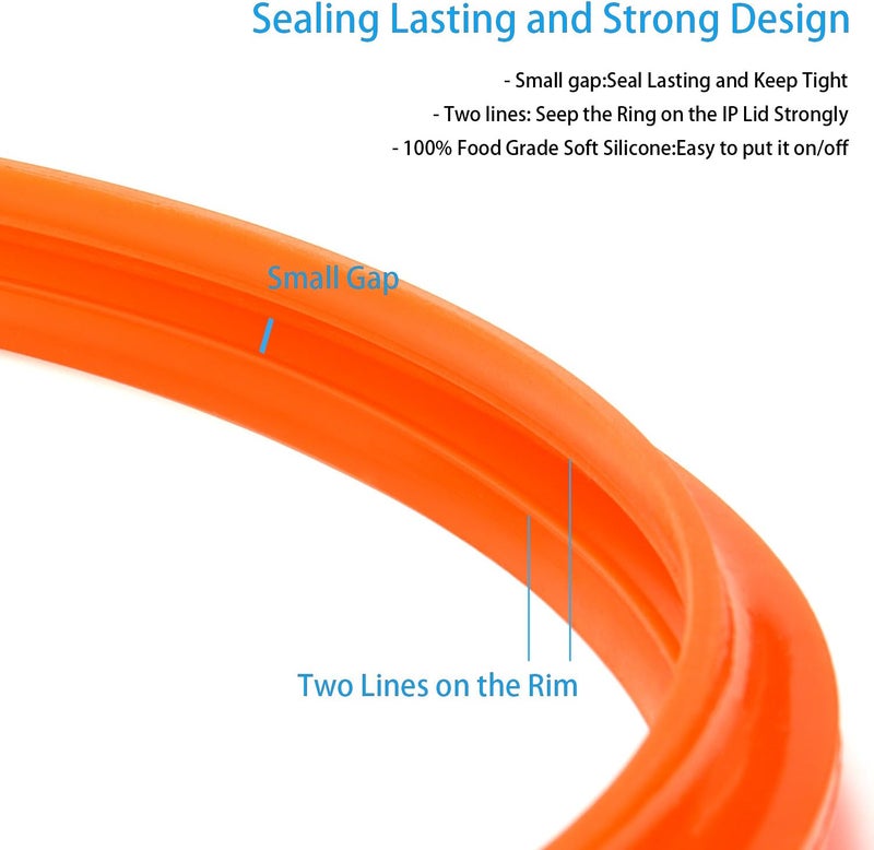 STYDDI 4 Pack 6qt Silicone Sealing Ring for Instant Pot, Replacement Seal Gasket for Instant Pot 6 Quart Model, Fits Duo 6 Quart, Lux 6 Quart, Duo Plus 6 Quart, Ultra 6 Quart, Nova 6 Quart - Image 5