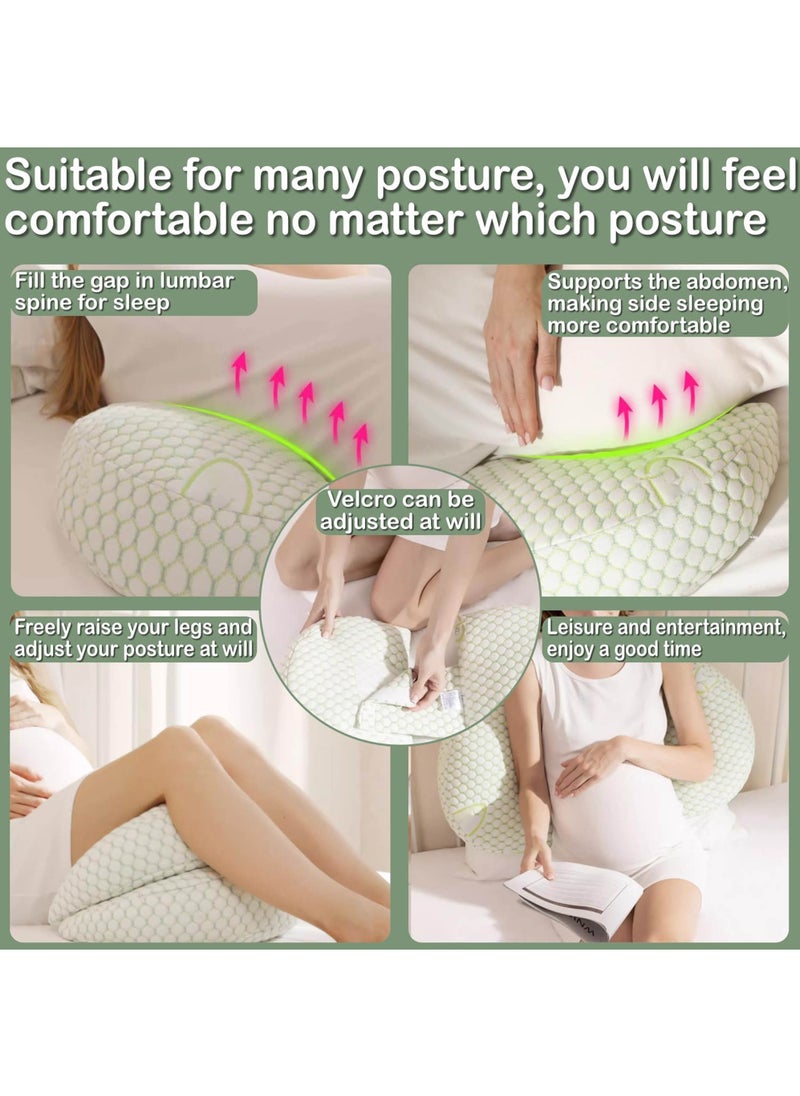 Rock Pow Pregnancy Pillow, Maternity Pillow for Pregnant Women, Soft Maternity Pillow with Detachable & Adjustable Pillow Cover, HIPS Legs  - Image 4