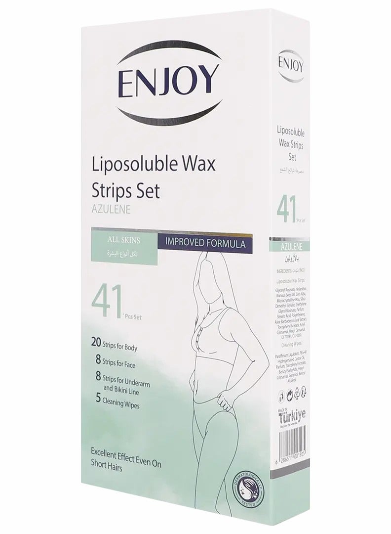 إنجوي شرائح شمعية بالأوزالين لإزالة الشعر - مناسبة لجميع أنواع البشرة - 41 شريحة - Image 1