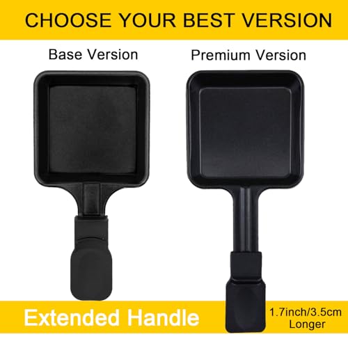 Kosmosta HONNE Non-Stick Coated Mini Grill Pan Cheese Melting Accessories for Raclettes Replacement/Additional Raclette Dishes Mini Grill Pan, Square Shape(4PCs) - Image 4