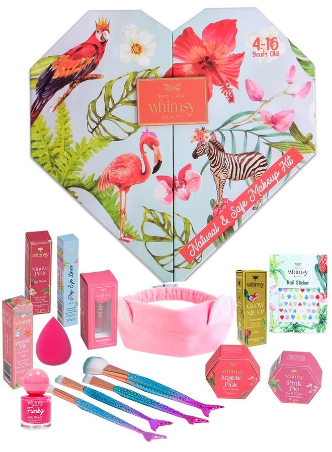 Whimsy Makeup Kit for kids, Preteen and Teen Girls | Girls safe Makeup Set | skin friendly Children Makeup Kit (Pack of 14) - Image 1