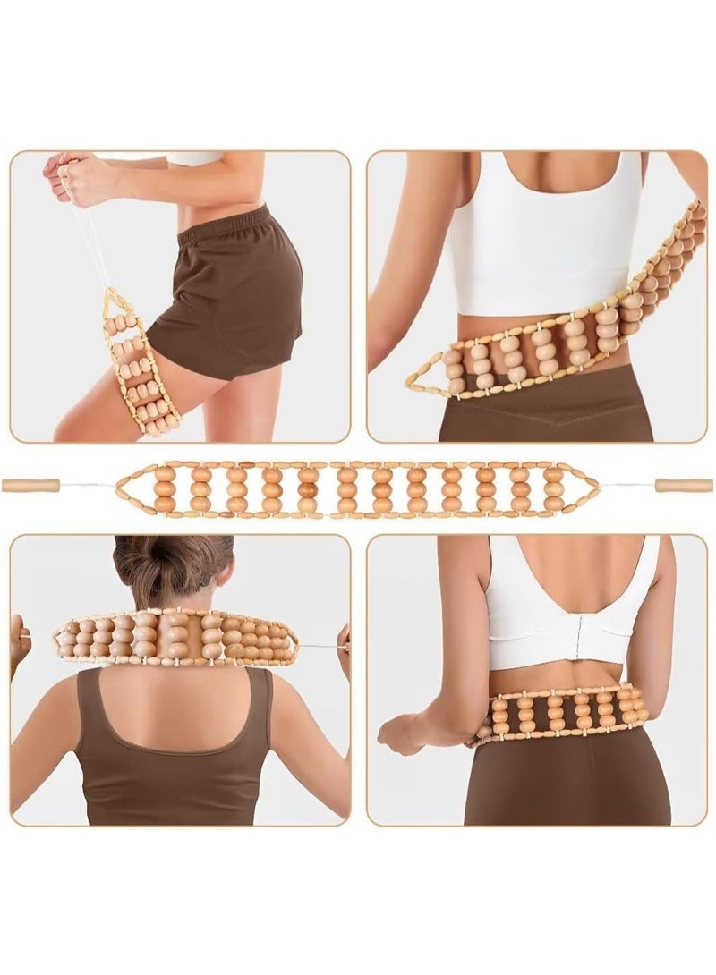 8PCS Wood Therapy Massage Tools Set for Lymphatic Drainage & Cellulite Reduction, Wooden Body Sculpting Massager Kit for Fascia Muscle Pain Relief, Maderoterapia Roller Tools for Back Legs Arms Waist Face - Image 5
