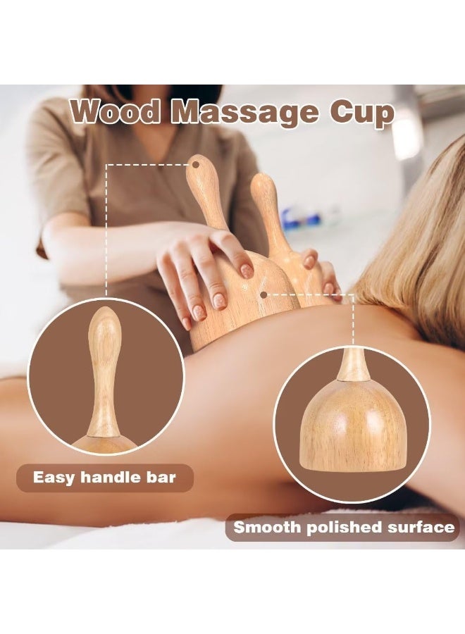 8PCS Wood Therapy Massage Tools Set for Lymphatic Drainage & Cellulite Reduction, Wooden Body Sculpting Massager Kit for Fascia Muscle Pain Relief, Maderoterapia Roller Tools for Back Legs Arms Waist Face - Image 4