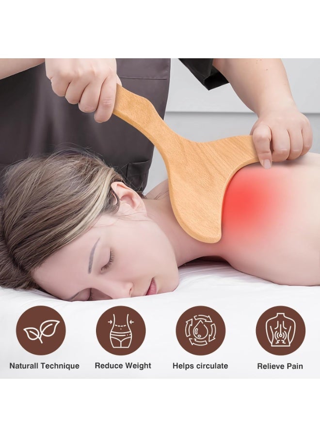 8PCS Wood Therapy Massage Tools Set for Lymphatic Drainage & Cellulite Reduction, Wooden Body Sculpting Massager Kit for Fascia Muscle Pain Relief, Maderoterapia Roller Tools for Back Legs Arms Waist Face - Image 2