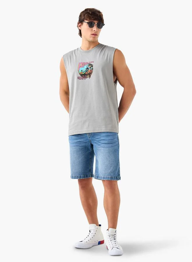 SP Characters Pink Floyd Print Sleeveless T-shirt