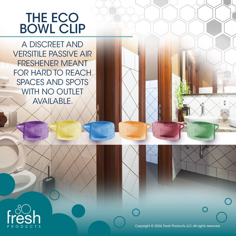 Fresh Products Eco Bowl Clip 2.0 Toilet Bowl Air Freshener, Ocean Mist Scent, 4 Clips - Image 4