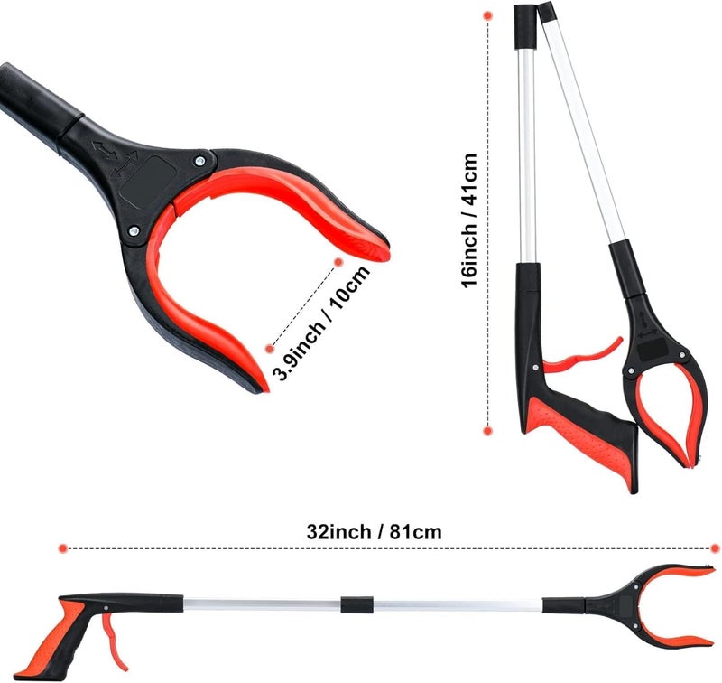 YelaJoy Grabber Reacher Tool, 360° Rotating Head, Wide Jaw, 83cm Foldable, Lightweight Trash Claw Grabbers for Elderly, Reaching Tool for Trash Pick Up Stick, Litter Picker, Arm Extension - Image 4