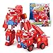 Super Wings Transformable Toys 7 Jett Robot Suit and 2 Scale Transforming Jett Mini Action Figure2in1 Mode Vehicle and Robot Vehicle Playset for Kids 3Gifts for Boys and GirlsRed - Image 2