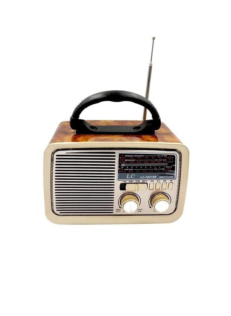 ال سي راديو محمول بتصميم كلاسيكي مع دعم USB وFM - Image 1