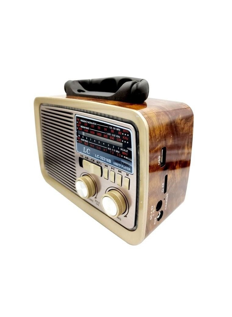 ال سي راديو محمول بتصميم كلاسيكي مع دعم USB وFM - Image 2
