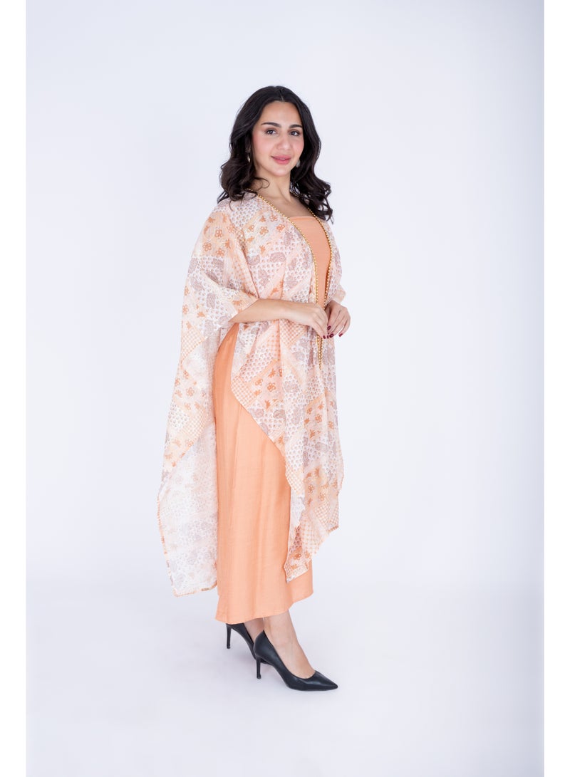 اكسا جلابية قصيرة بتصميم شال عصري - Image 3