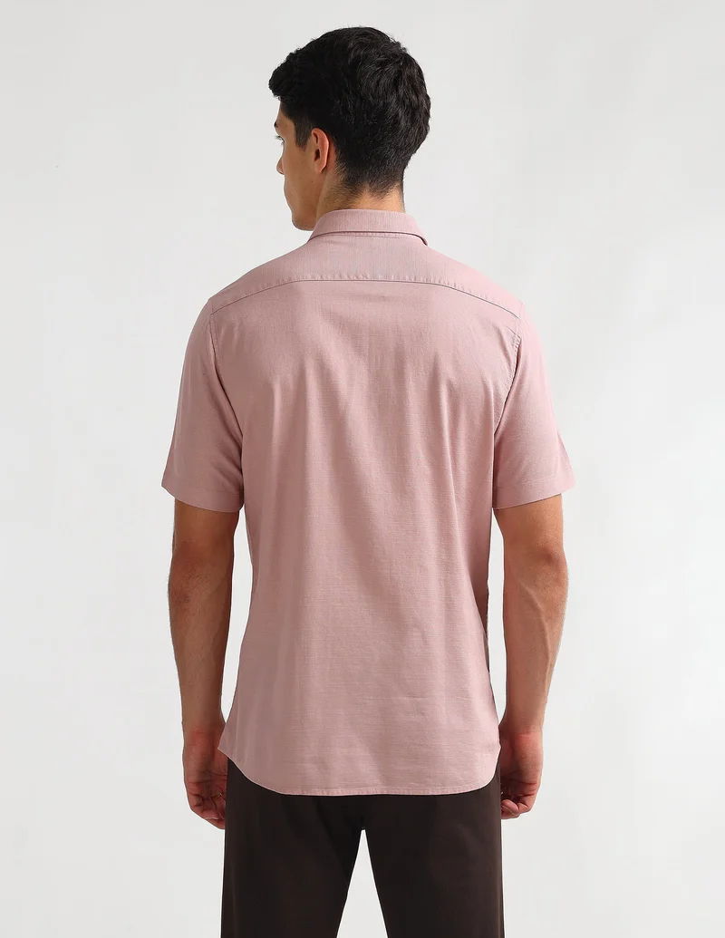 Arrow Peach Dobby Regular Fit Shirt for Men | Best Price UAE