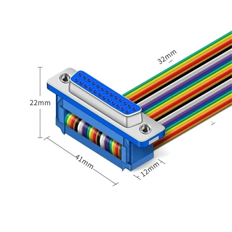 DIDC DB25 Pin Ribbon Cable DIDC-25P Male Female Flat DR25 Connector Line(2m,M to M) - Image 3