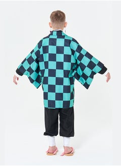 Al Aoyama Kimono Tanjiro Robes  Uniform with Full Cosplay Set for Girls Boys Kids Adult  Party Set  - Image 5