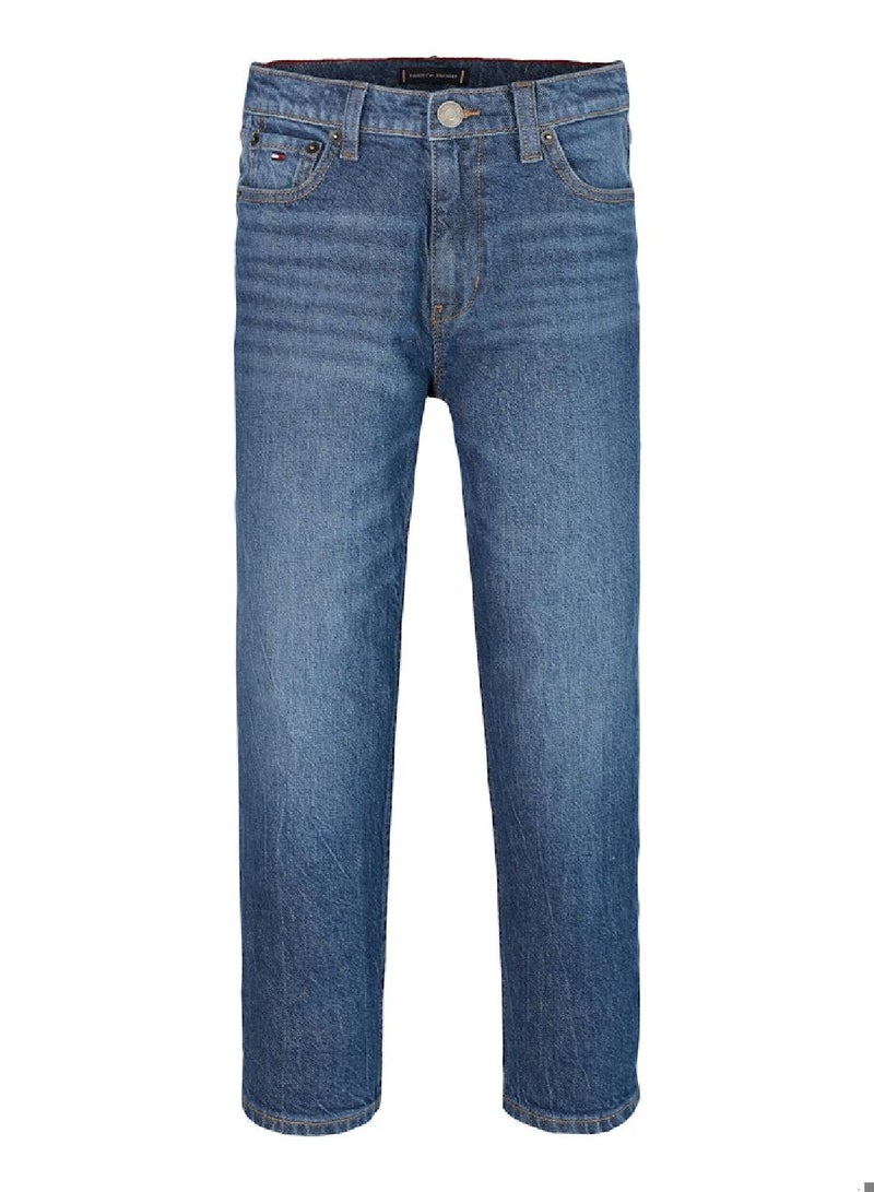 TOMMY HILFIGER Boys' Relaxed Jeans - Cotton, Blue - Image 2
