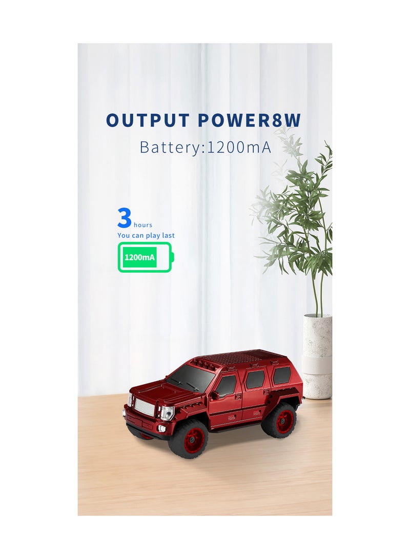 ويستر مكبر صوت بلوتوث WS-1869 SUV على شكل سيارة مع منفذ شحن TF USB FM AUX يدوي TWS Autodyne Type C متعدد الألوان - Image 3