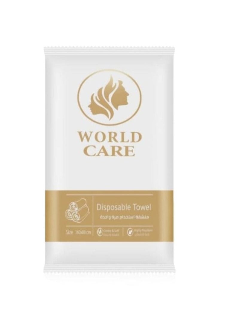 WORLD CARE - One time use towel size 30X60 cm highly absorbent gentle and soft 100 pieces - Image 1