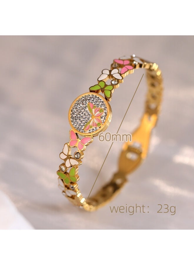 AMETOER High-End Butterfly Bracelet for Women - 18K Gold-Plated Stainless Steel Jewelry, Non-Fading & Durable Accessory - Image 5