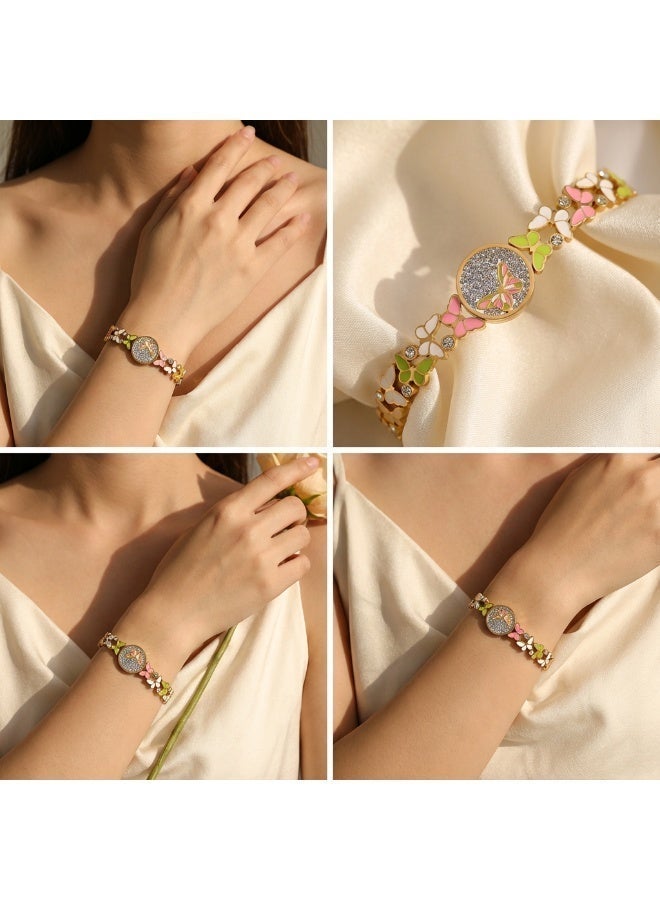 AMETOER High-End Butterfly Bracelet for Women - 18K Gold-Plated Stainless Steel Jewelry, Non-Fading & Durable Accessory - Image 3