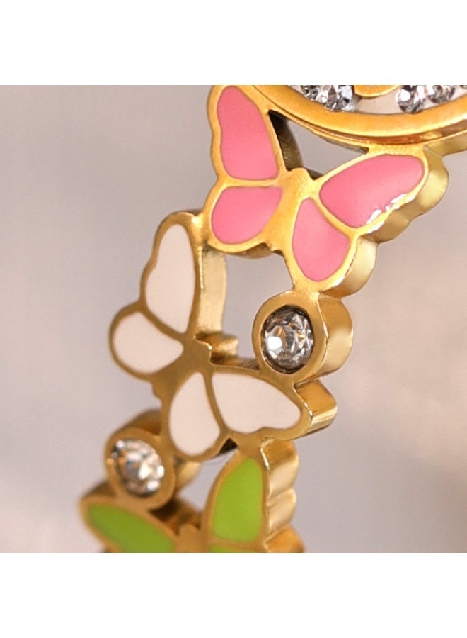 AMETOER High-End Butterfly Bracelet for Women - 18K Gold-Plated Stainless Steel Jewelry, Non-Fading & Durable Accessory - Image 4