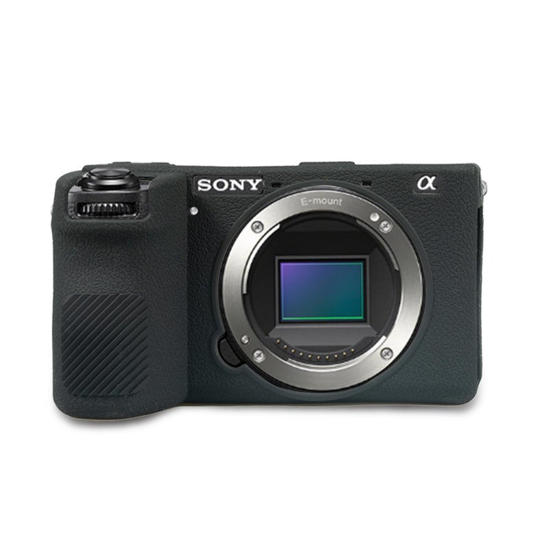 STSEETOP Camera Case for Sony A6700 Protective Silicone DSLR Skin Cover Detachable Cage Shockproof Dustproof Black - Image 2